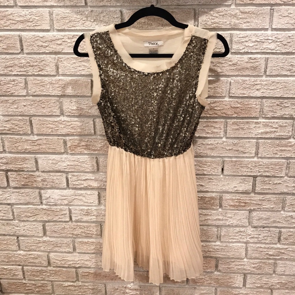 Brand new, never worn, small cream sequin dress.